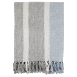 Aix Plaid grau/sky blue