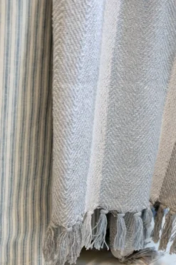 Aix Plaid grau/sky blue