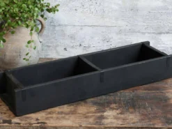 Alte Backsteinform Ziegelform doppelt schwarz