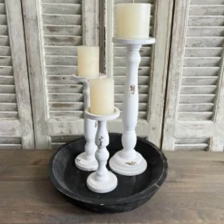 Antikholz Kerzenständer