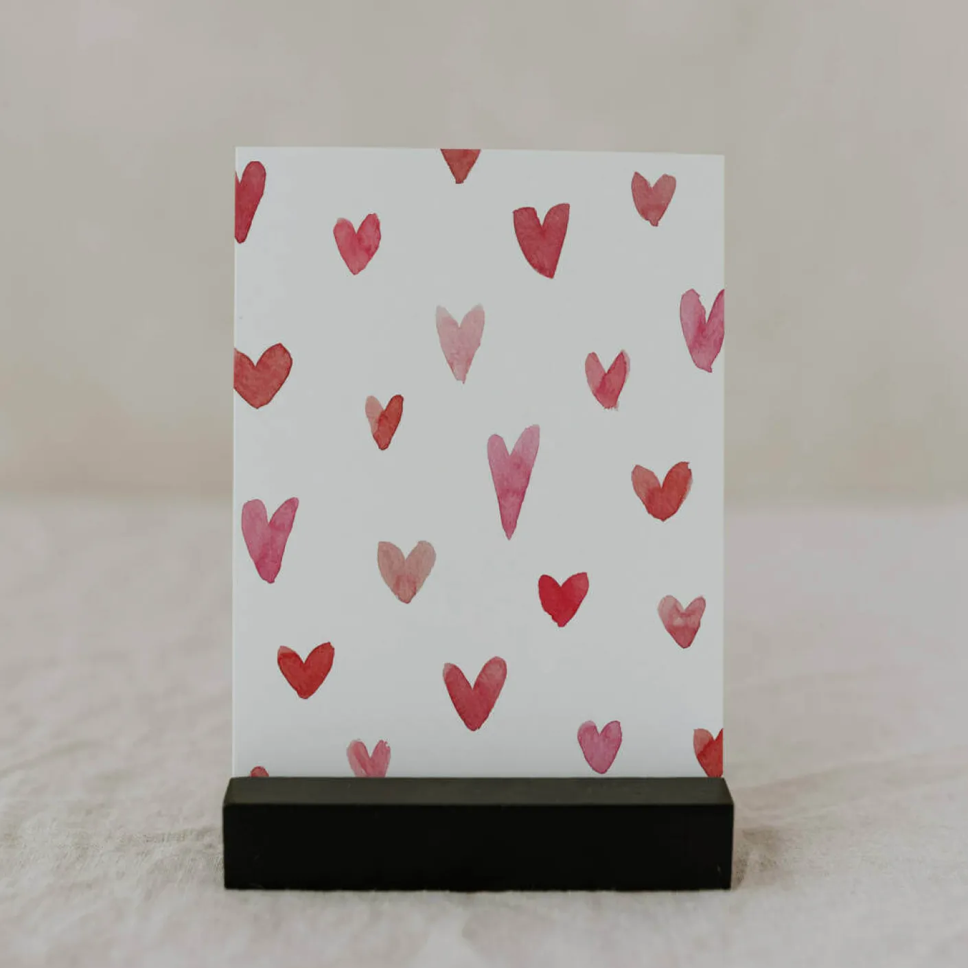 Aquarellkarte Hearts