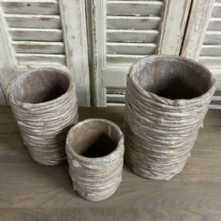 Beton Vase “Bine” altgold