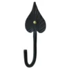 Haken mit Blatt antique schwarz