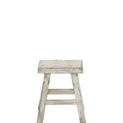 Hocker Ibiza weiß gewischt