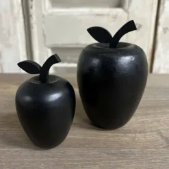 Holz Apfel “Luis” schwarz