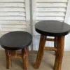 Holz Hocker “Nick” braun
