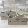 Holz Kiste grau gewischt