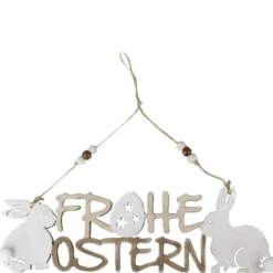 Holz Schild Frohe Ostern
