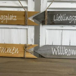 Holzschild mit Aufdruck