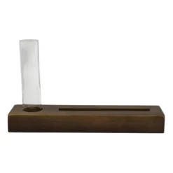 Holz Ständer mit Vase