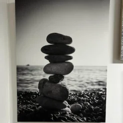 Holz Wandbild Steine
