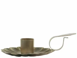 Kammerleuchter Blume antique messing