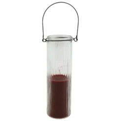 Kerze Dirk im Glas rot