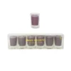 Kerze im Glas 6er-Set violett