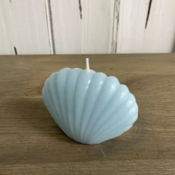 Kerze Muschel blau