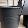 Metall 2er Topf schwarz
