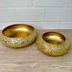 Metall Schale Universa gold
