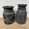 nepalesischer Holztopf anthrazit