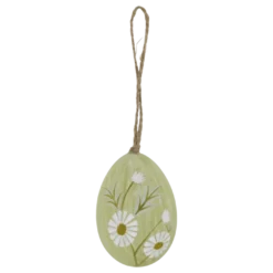Osterei mit Blumen grün
