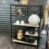 Regal Metall/Holz schwarz