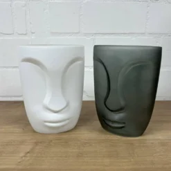 Roda Glas Vase mit Gesicht