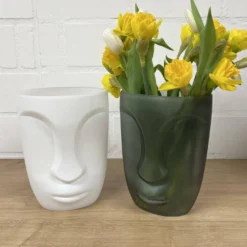 Roda Glas Vase mit Gesicht