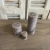 Rustic Ambient Brown pillar Kerze
