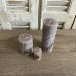 Rustic Ambient Brown pillar Kerze