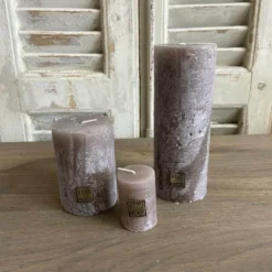 Rustic Ambient Brown pillar Kerze