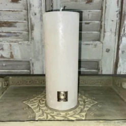 Rustic Cream Pillar Kerze