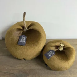 Samt Apfel taupe