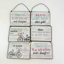 Schild zum Hängen