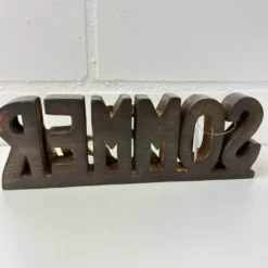 Schriftzug Sommerzeit braun/gold