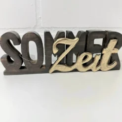 Schriftzug Sommerzeit braun/gold