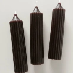 Stabkerze Riffly dunkelbraun