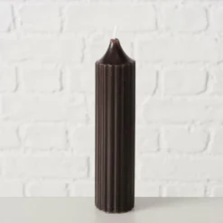 Stabkerze Riffly dunkelbraun