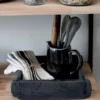 Stoff Serviette mit Streifen 4er-Set