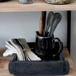 Stoff Serviette mit Streifen 4er-Set