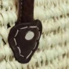 Stroh Einkaufstasche mit Ledergriff
