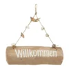 Treibholz Schild Willkommen