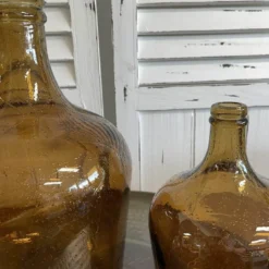 Vase/Flasche recyceltes Glas dunkelbraun