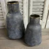 Vase Keramik grau-gold