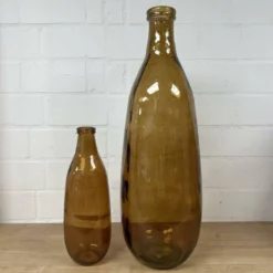 Vase recyceltes Glas dunkelbraun