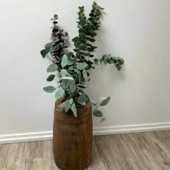 Vintage großer Holztopf Holzvase