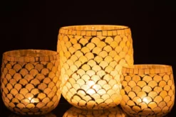 Windlicht Mosaik aqua