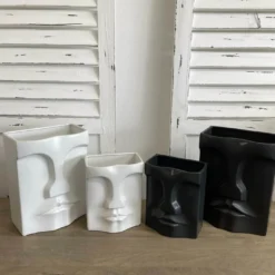 Xani Keramik Vase Gesicht